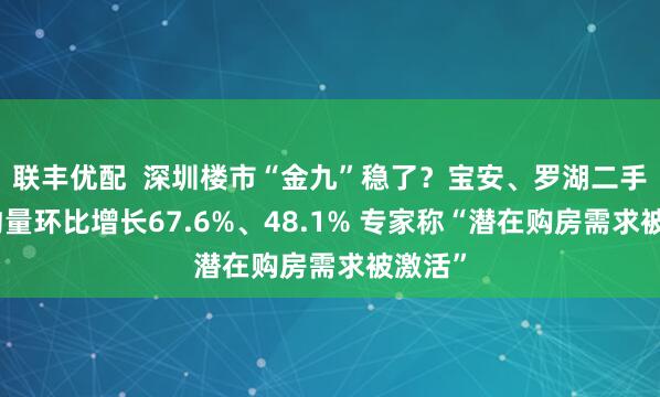 联丰优配  深圳楼市“金九”稳了？宝安、罗湖二手房签约量环比增长67.6%、48.1% 专家称“潜在购房需求被激活”